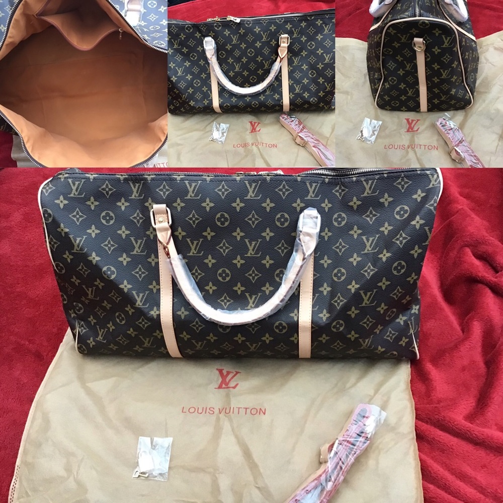 Brown luggage